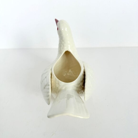 Vintage 80s White Dove Planter Dish by Ceramica de Cuernavaca Mexico - Picture 4 of 15